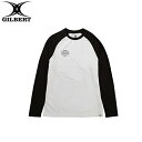 GILBERT ギルバート 1823 Tシャツ・ロングスリーブ ホワイト×ブラック XS～2XLサイズ (GB-8408) ラグビー ラグビーボール ロングTシャツ ロンシャツ 1823年 200周年アイテム