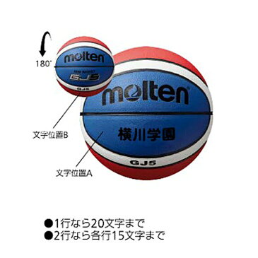 【ネーム加工!追加料金なし!!】molten モルテン ミニバスケットボール 5号球 小学生 (BGJ5C) GJ5 バスケ ミニバス 人工皮革 名入れ ネーム入れ チーム名 ギフト プレゼント