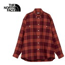 【正規品/即日発送】THE NORTH FACE ザ・ノース・フェイス ロングスリーブフロストフォージフランネルシャツ ユニセックス ビートルート×オレンジ NR62431(4)