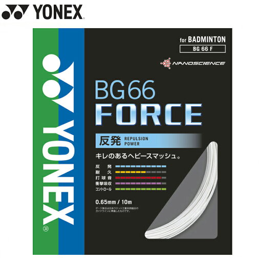 【即日発送/送料込】YONEX ヨネックス BG66 フォース (BG66F) バドミントン ガット スマッシュ 【即日発送/送料込】YONEX ヨネックス BG66 フォース (BG66F) バドミントン ガット スマッシュ