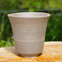 【10%OFFクーポン対象 ~8/17】信楽焼 植木鉢 陶器 手びねり(ロクロ引き) 黒泥(砂入) 深ソリ鉢 4号(外径12cm 高さ12cm) 【炭化焼】【山野草鉢 多肉植物鉢 サボテン鉢 盆栽鉢 果樹苗 アガベ 塊根植物】