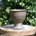 【10%OFFクーポン対象 ~7/26】【現品No.9385】信楽焼 植木鉢 陶器 手びねり(ロクロ引き) 金彩 高杯型 5号(外径15.5cm 高さ15.3cm)サナサービス【山野草鉢 多肉植物鉢 サボテン鉢 盆栽鉢 果樹苗 アガベ 塊根植物】