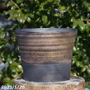 【現品・一点物No.0127】信楽焼 植木鉢 陶器 手びねり(ロクロ引き) 金彩ビードロ 9号 サナサービス 【送料無料】【山野草鉢 多肉植物鉢 サボテン鉢 ...