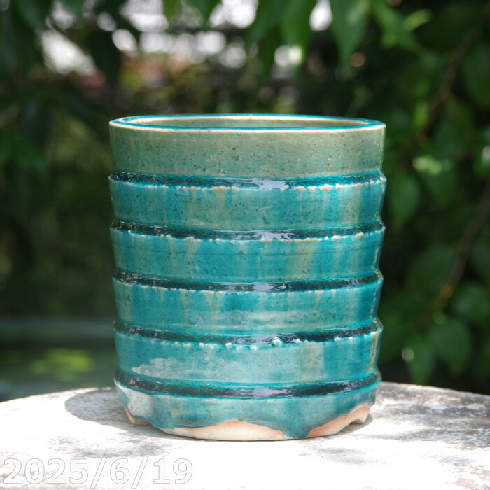 【クーポン発行中！〜11/27】【キズ有の物には割引あり】選べる　ブルーガラス　竹の子 寸胴　 4号　サナサービス 信楽焼 植木鉢 陶器　【山野草鉢 多肉植物鉢 サボテン鉢 盆栽鉢 花木樹木苗 果樹苗 アガベ 塊根植物 珍奇植物 ビザールプランツ 蘭ラン科植物 観葉植物】