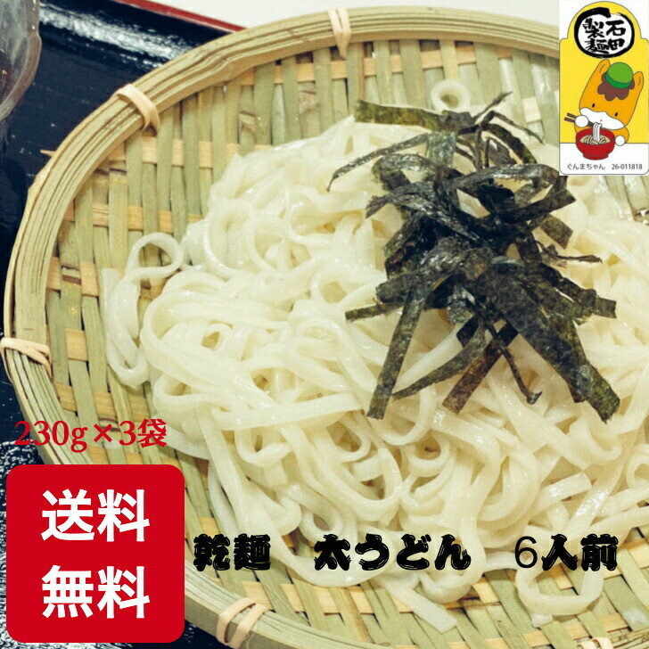 商品情報名称乾麺原材料名小麦粉・食塩内容量230g×3 賞味期限約1年保存方法高温多湿を避け、冷暗所にて保管販売者有限会社　石田製麺工場 商品説明 名称 乾麺 原材料名 小麦粉、食塩 内容量 230g×4本 賞味期限 およそ1年、別途商品に記載 保存方法 直射日光を避け冷暗所にて保存 製造者 有限会社　石田製麺工場 群馬県前橋市富士見町原之郷1558−1【お買い物マラソン ポイント10倍】乾麺太うどん 3袋入り 送料無料 保存食に 賞味期限1年　お試し 6人前 ツルツル コシ うどん そば 太 細 ひもかわ おきりこみ　1000円ポッキリ うどん 乾麺 おうちでごはん 12