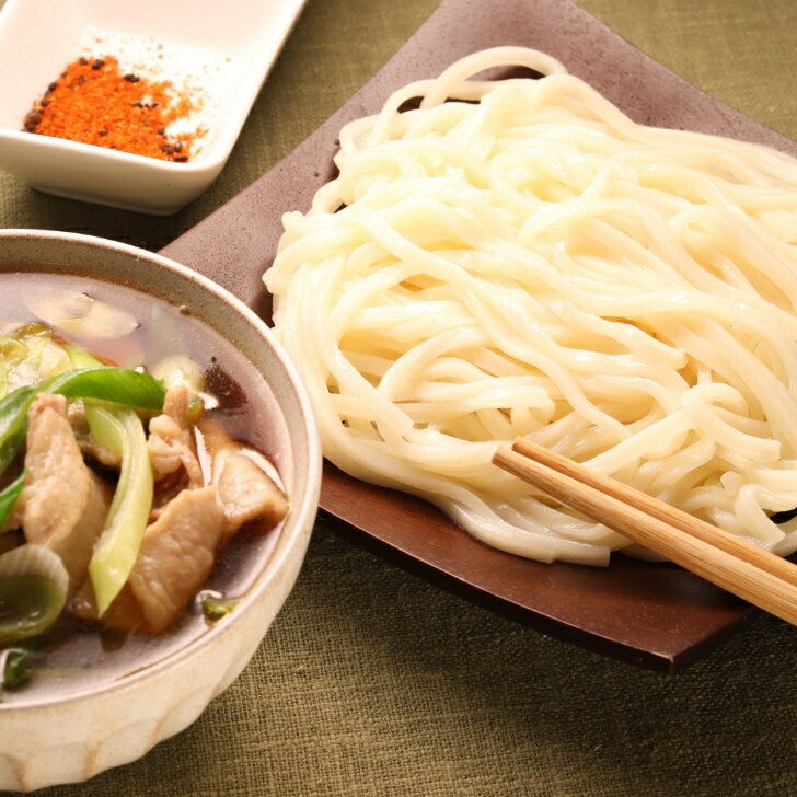 生うどん 細麺 包丁切り ざるうどん