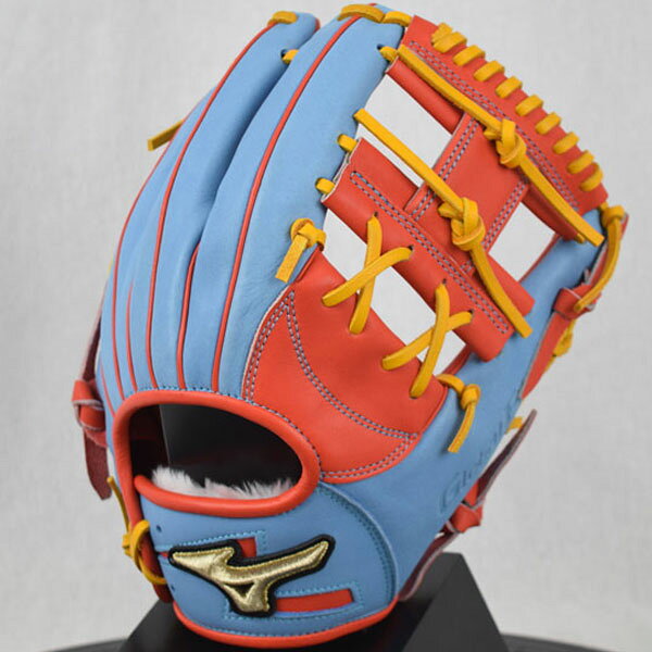 石田スポーツ BRIO 楽天市場店のミズノ 【MIZUNO】 グローバルエリート 【GLOBAL ELITE】 軟式用 ∞インフィニティNEO 内野手用4／6 サイズ9 1AJGR28303 5221 (限定カラー/一般軟式/一般野球/野球用品/軟式グラブ/グローブ)｜アングル2