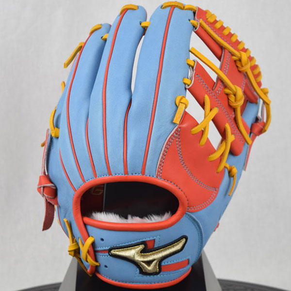 石田スポーツ BRIO 楽天市場店のミズノ 【MIZUNO】 グローバルエリート 【GLOBAL ELITE】 軟式用 ∞インフィニティNEO 内野手用4／6 サイズ9 1AJGR28303 5221 (限定カラー/一般軟式/一般野球/野球用品/軟式グラブ/グローブ)｜アングル3