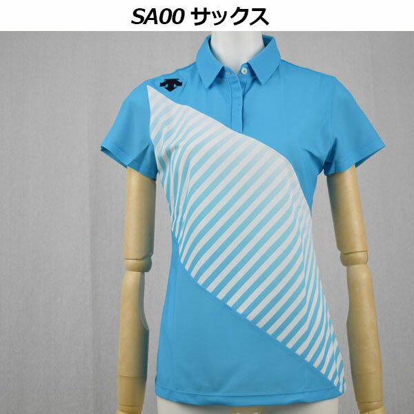 デサント ゴルフ 【DESCENTE】 GOLF 【JAPAN NATIONAL TEAM プレイングモデル】 レディース ウィメンズ ライジングプリントシャツ 半袖シャツ ポロシャツ DGWPJA00OP (女性用/ゴルフウェア/吸汗/速乾/UVケア/放熱/母の日ギフト/プレゼント)