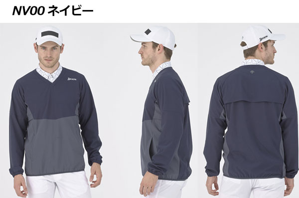 スリクソン【SRIXON】メンズ ゴルフ GOLF ストレッチ プルオーバーウインド RGMXJK01 2024春夏 (男性用/ゴルフウェア/アウター/長袖/Vネック/はっ水/ストレッチ/父の日ギフト/プレゼント)