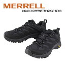 メレル【MERRELL】メンズ モアブ 3 シンセティック ゴアテックス / MOAB 3 SYNTHETIC GORE-TEX J500239 トリプル ブラック アウトドアシューズ スニーカー 2024春夏継続 (男性用/ローカット/カジュアルスニーカー/ハイキング/アウトドア/キャンプ/防水)