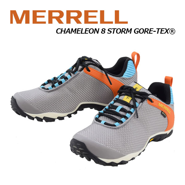 【2023 春夏】 メレル 【MERRELL】 ユニセックス カメレオン 8 ストーム ゴアテックス / CHAMELEON 8 STORM GORE-TEX J500379 グレー アウトドアシューズ スニーカー (メンズ/レディース/カジュアルスニーカー/ハイキング/アウトドア/キャンプ/防水)