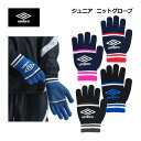 【1点までメール便可】【2024 秋冬】アンブロ【umbro】サッカー ジュニア ニットグローブ UUDYJD55 ニット手袋 (子供用/小学生/登校/通学/練...
