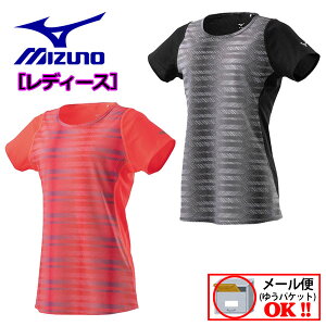 【1点までメール便可】ミズノ 【MIZUNO】 レディース ウィメンズ Tシャツ 半袖 ドライエアロフローTシャツ ランニングシャツ J2MA9211 2019春夏 (女性用/半袖シャツ/陸上競技/マラソン/ジョギング/ランニング/吸汗速乾)