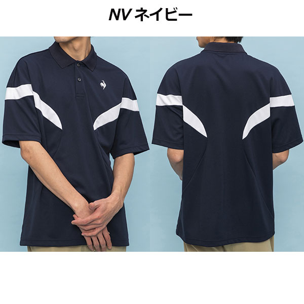 【2023 春夏】 ルコック 【le coq sportif】 メンズ ExcDRY D－Tec ポロシャツ QMMVJA44 (男性用/半袖ポロシャツ/半袖シャツ/トレーニングウェア/スポーツウェア/ランニング/ジョギング/ジム/吸汗速乾/ストレッチ/UV CUT) 2