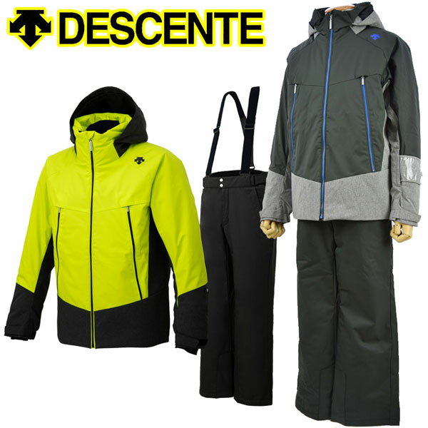 【42%OFF】 デサント【DESCENTE】 メンズ スキーウェア ジャケット / ラクシングパンツ 上下セット スキーセットアップスーツ DWMOJH73 2019-2020 (男性用/スキー用品/スキースーツ/ツーピース/ヒートナビ/暖かい) 【オススメ】