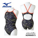 ミズノ 【MIZUNO】 ジュニア 競泳練習用 ミディアムカット N2MAA971 練習水着 (子供/小学生/女の子/スイムウェア/エクサ―スーツ/水泳/競泳/トレーニング水着/スイミング/プール)(4)