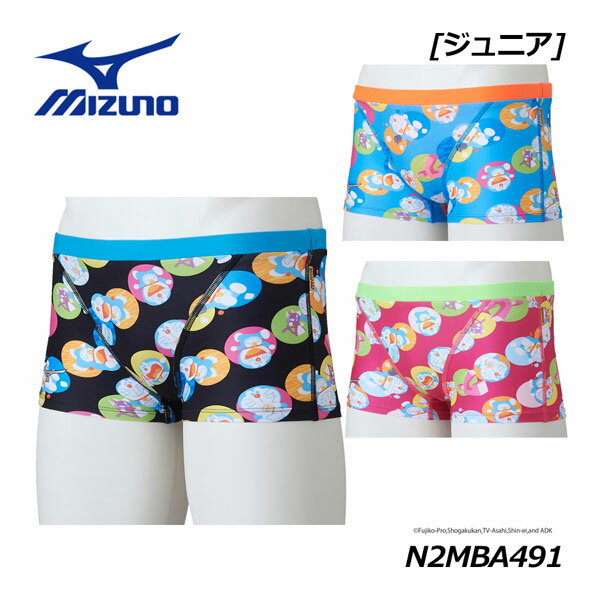 【2023 秋冬】 ミズノ 【MIZUNO】 ジュニア 競泳練習用 【ドラえもん】 ショートスパッツ N2MBA491 練習水着 (子供/男の子/小学生/スイムウェア/エクサ―スーツ/水泳/競泳/トレーニング水着/練習水着/プール/スイミング)