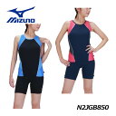 【2024 秋冬】ミズノ【MIZUNO】レディース アクアフィットネス用 セパレーツ (ボタン付) N2JGB850 フィットネス水着 (女性用/スイムウェア/水泳/競泳/スイミング/プール/水中エクササイズ/水中ウォーキング用)(4)