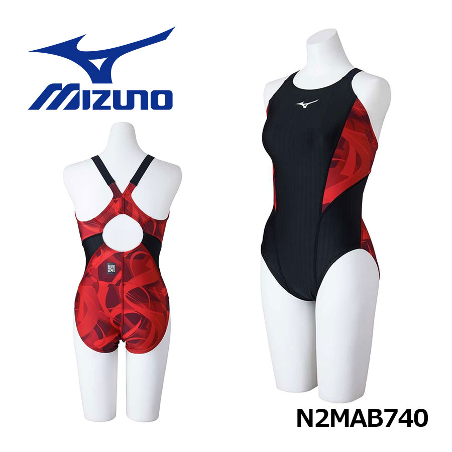 ミズノ【MIZUNO】レディース 競泳用ローカット(小さめバックホール) N2MAB740 レース水着 WORLD AQUATICS（国際水泳連盟）承認済 2024秋冬 (MUGEN GRAPHIC/女性用/ウィメンズ/スイムウェア/水泳/競泳/競泳水着/スイミング/トレーニング)