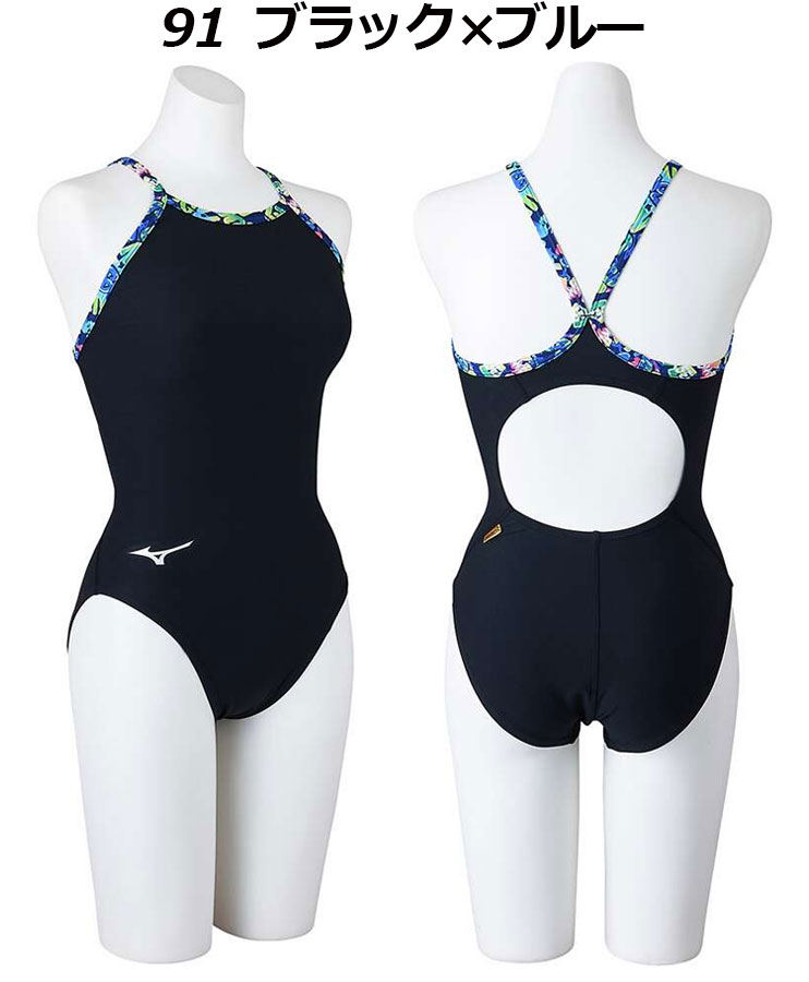 石田スポーツ BRIO 楽天市場店のミズノ【MIZUNO】ジュニア 競泳練習用 ミディアムカット N2MAB987 練習水着 2024秋冬 (子供用/小学生/女の子/スイムウェア/エクサ―スーツ/水泳/競泳/トレーニング水着/スイミング/プール)｜アングル3