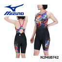 ミズノ【MIZUNO】レディース 競泳用 ハーフスーツ(マスターズバック) N2MGB742 レース水着 WORLD AQUATICS承認 2024秋冬 (女性...