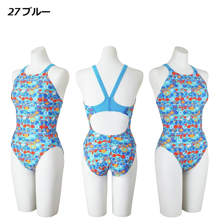【2026 春夏】ミズノ【MIZUNO】ジュニア 競泳練習用 ミディアムカット N2MAD485 練...