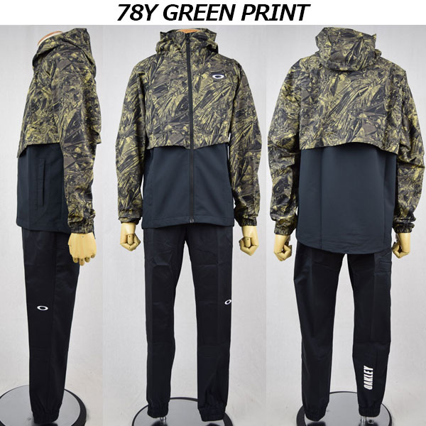 【2022 春夏】 オークリー 【OAKLEY】 メンズ Enhance Mobility Graphic Jacket 3.0 / Pants 3.0 トレーニングクロスウェア上下セット FOA403540/FOA403572 薄手ジャージ上下セット (男性用/吸汗速乾)