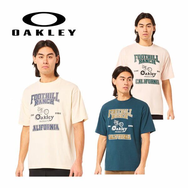 オークリー【OAKLEY】メンズ En New Retro Tee La College 1.0 FOA406342 2024春夏 (男性用/Tシャツ/半袖/シャツ/トップス/トレーニングウェア/スポーツウェア/UPF50+/吸汗速乾/ストレッチ)