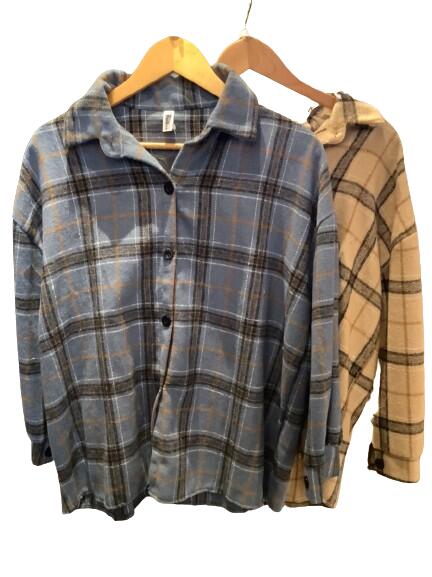 チェック柄オーバーシャツ