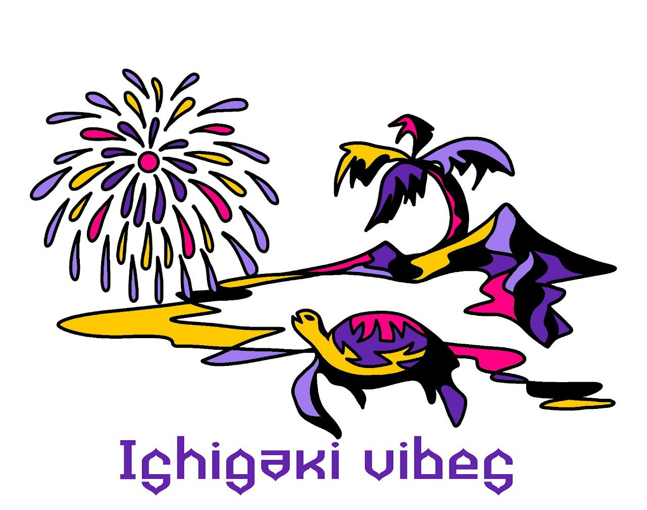 ishigaki fireworks TEE(Ishigaki vibes) オープンエンド