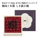 ギフトセット 梅咲く木箱 しそ漬小梅単品ギフト 250g 水引き「梅結び」ラッピング梅干し 梅干 漬物 石神邑 紀州 南高梅 お歳暮 詰め合わせ プレゼント お...