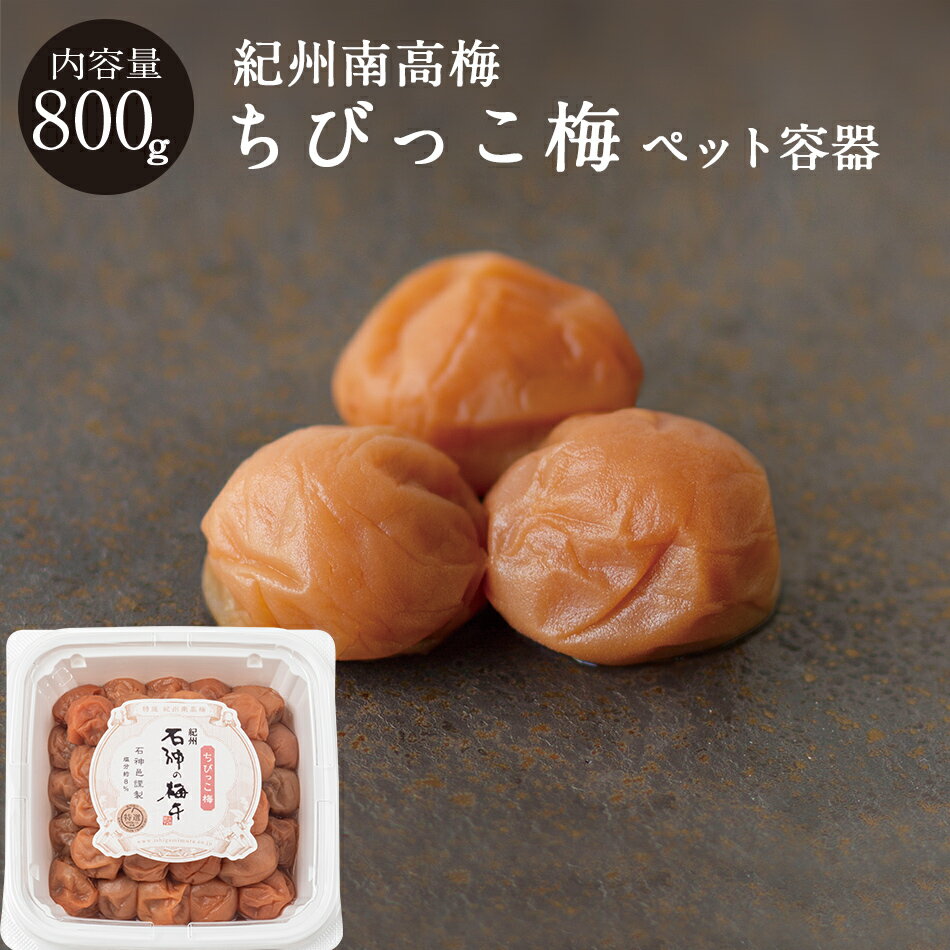 ちびっこ梅 [塩分8％] PET容器 800g梅干し 梅干 漬物 石神邑 紀州 南高梅 お弁当 おにぎり 子供