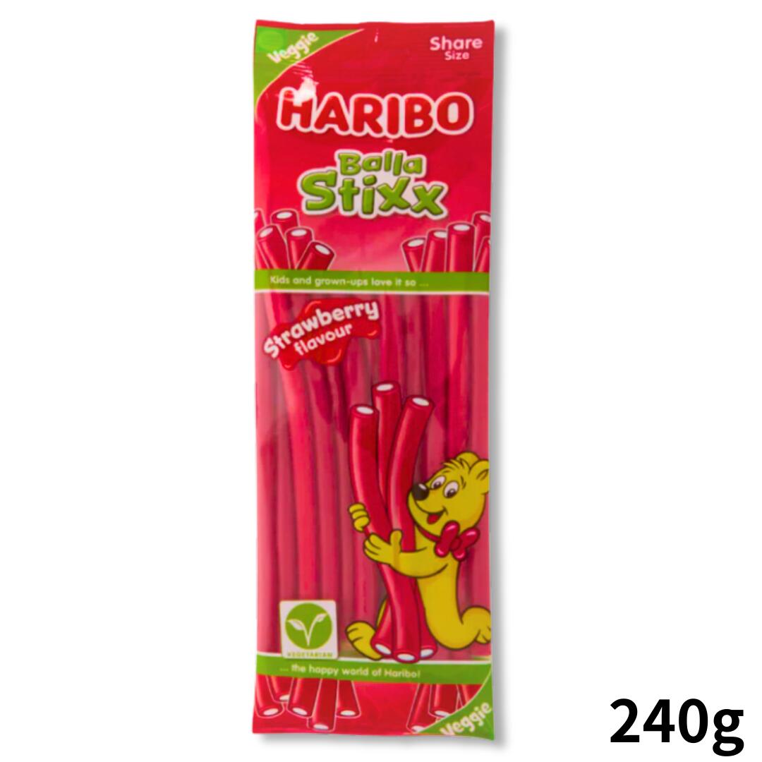 【日本未発売】ハリボー HARIBO バラ-スティック ストロベリー 240g グミ キャンディ スティック いちご味 フィリング入り 新食感 直輸入 海外のお菓子
