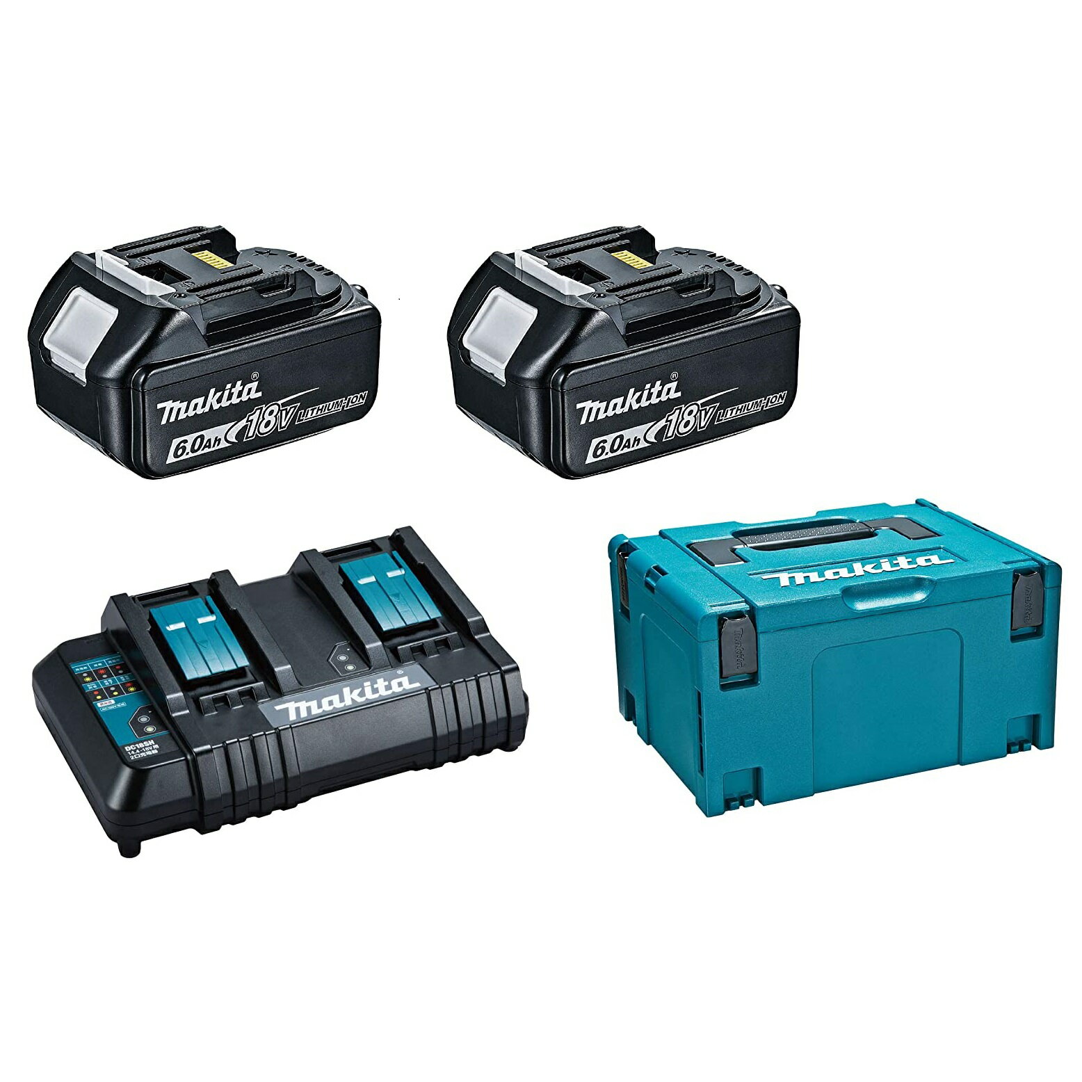 マキタ パワーソースキットSH1 A-68317 (バッテリBL1860B×2本・2口充電器DC18SH・マックパックタイプ3のセット品)