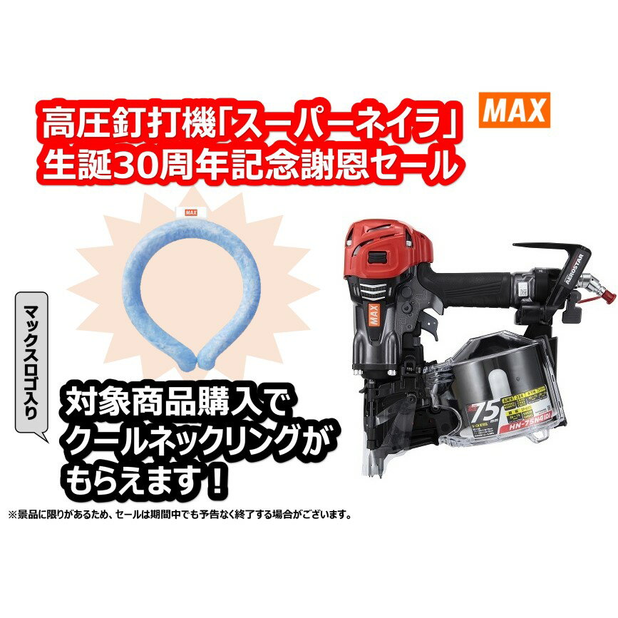 楽天石田金物MAX マックス 高圧コイルネイラ HN-75N4（D）-G クールグレー 高圧釘打機