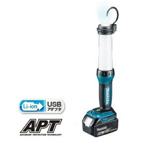 マキタ 充電式LEDワークライト 14.4V/18V ML807 + バッテリ 18V BL1860B (充電器別売) USBアダプタ搭載