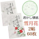 透かし 懐紙 雪月花 2帖入 60枚入 14.5×17.5cm 茶道 お茶席 お茶会 茶具 茶道具 和菓子 受け 皿 敷き紙 ポチ袋 はし袋 メモ ナプキン 美濃和紙 和紙 誕生日 ギフト 雪 月 花 春 冬 春 桜 さくら すかし