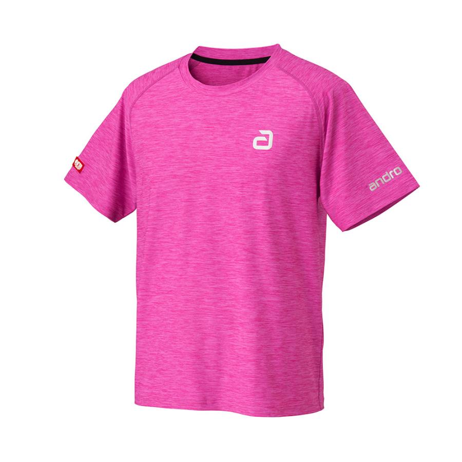 andro アンドロ メランジ ティーシャツ アルファ 卓球ウエア 公式試合着用可能 最安値 全国送料無料 ピンク在庫限り