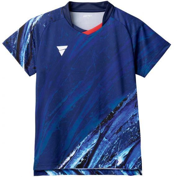 シャツチームII ブルー/ネイビー XS【stiga】スティガタッキュウゲームシャツ(1854426003)