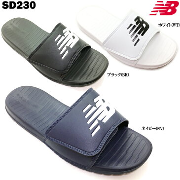 new balance SD230 BK/NV/WT ニューバランス メンズ レディース ユニセックス 男女兼用 スポーツサンダル 低反発 撥水性 マジックテープ 面ファスナー 1本ベルト タウン アウトドア デイリー カジュアル 夏 男性 女性 男子 女子 紳士 夫人 学生