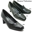 パンプス レディース Romeo valentino VB3300/VB3301/VB3302 ロメオバレンチノ プレーンパンプス エレガンス ハイヒール スクエアヒール フォーマル 幅広 3E 通勤 入学式 卒業式 就活 冠婚葬祭 女性 婦人 送料無料