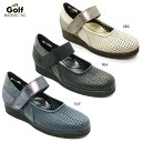ウォーキングシューズ City Golf GFL5200 シティ・ゴルフ レディース カジュアル コンフォートシューズ ストラップ 幅広 3E クッション性 超軽量 本革 日本製 パンチング 女性 婦人