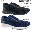 ウォーキングシューズ レディース ミズノ MIZUNO ME-03 エムイー エナジー B1GE2152 ネイビー ブラック スニーカー 幅広 3E EEE 通気性 ミズノウェーブ 女性 婦人