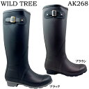 レインシューズ レディース Wild Tree AK268 ワイルドツリー ラバーブーツ レインブーツ スノーブーツ ウレタン裏 防水 防寒 長靴 防滑 よく曲がる 屈曲性 レインブーツ カップインソール AK-268