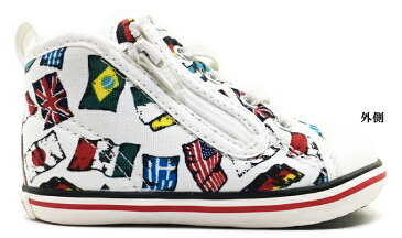 ベビーシューズ コンバース ベビーオールスター N ネイションズフラッグ Z ファーストスター/FIRST STAR CONVERSE BABY ALL STAR N NATIONSFLAG Z レースアップ サイドジッパー 靴 シューズ ファーストシューズ インファント 男の子 女の子