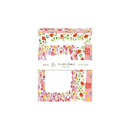 古川紙工 Wa-Life とっておきの3柄レターセット manymany 赤い花 古川紙工 Wa-Life とっておきの3柄レターセット manymany 赤い花