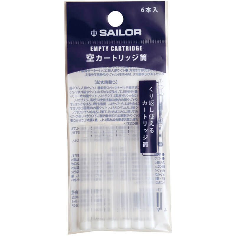 セーラー万年筆 空カートリッジインク筒6本入