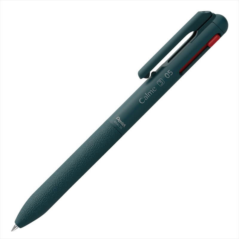 Rakuten - ぺんてる 3色ボールペン Calme カルム 0.5mm ターコイズブルー軸 BXAC35S