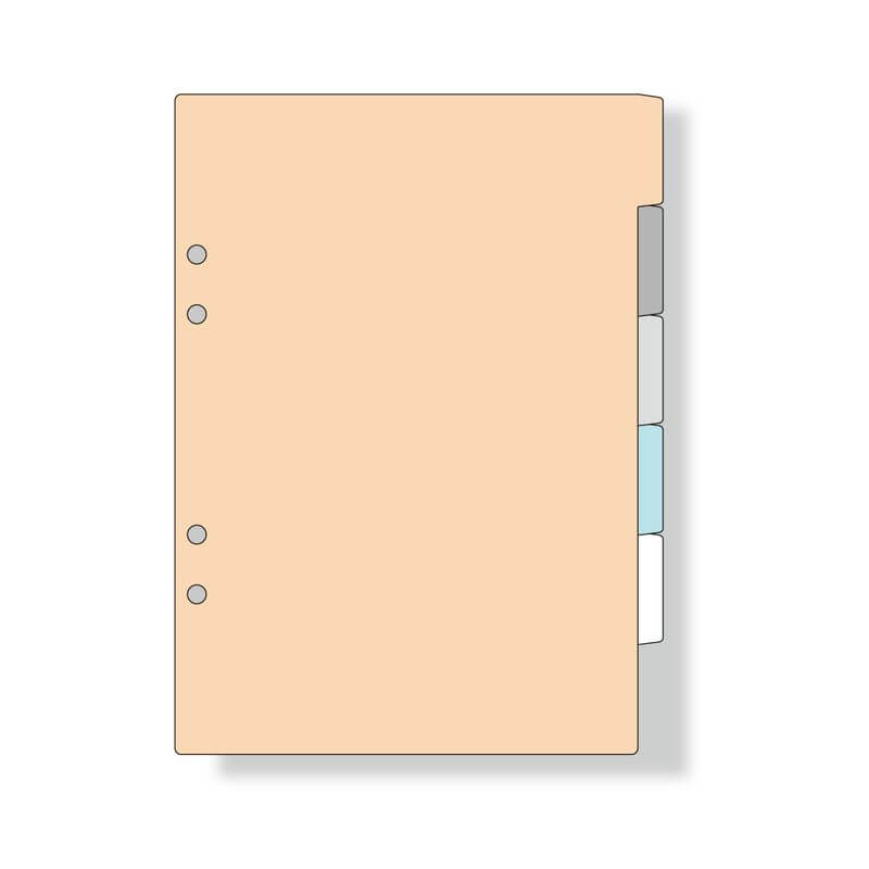 Desk Size - ダヴィンチ リフィル (A5) カラーインデックス 6区分 DAR506